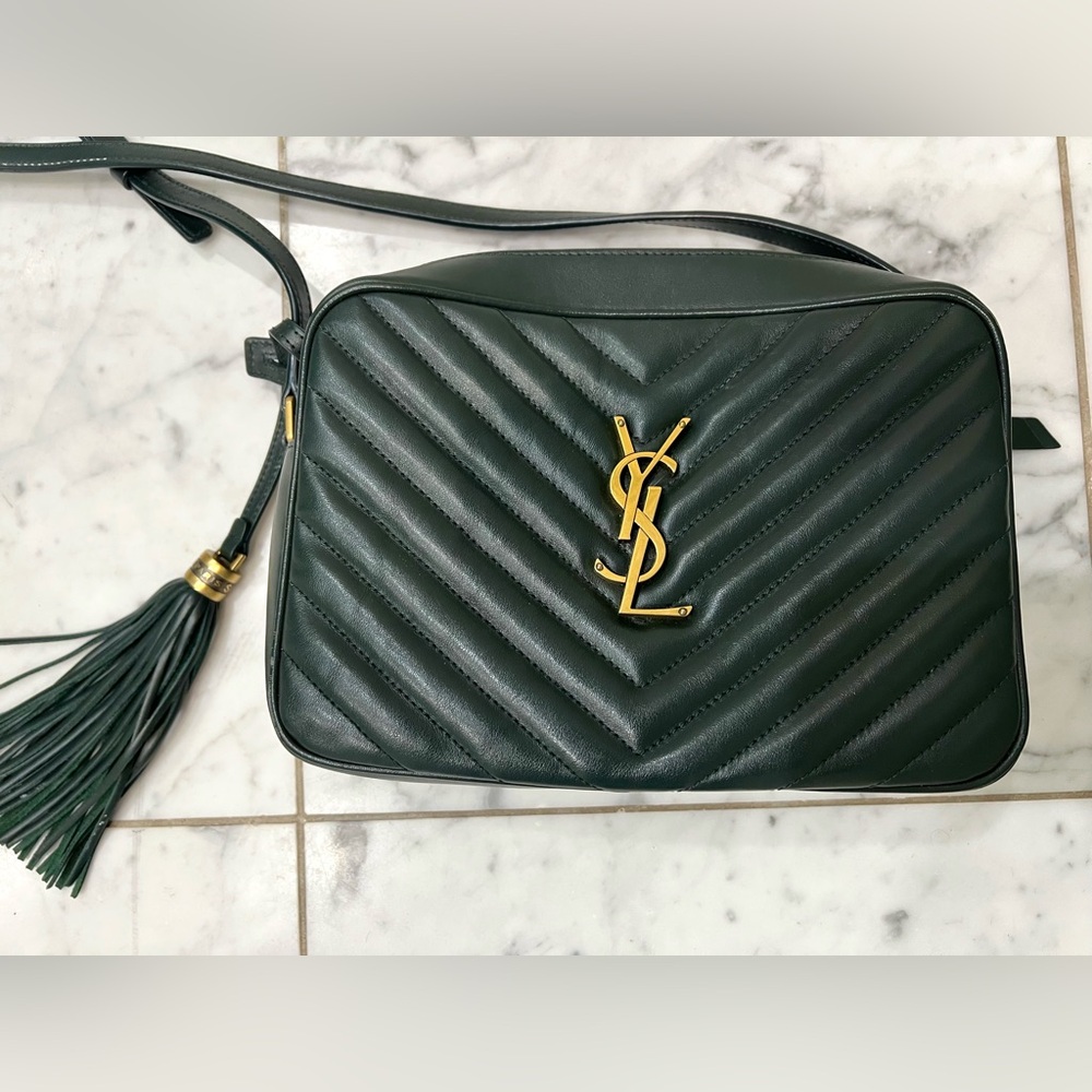 RARE COLOR Yves Saint Laurent Lou Camera Bag - Hunter Green